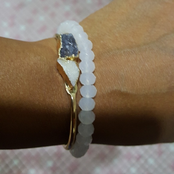 ❌ SOLD ❌ Druzy cuff bangle bracelet - Picture 5 of 6